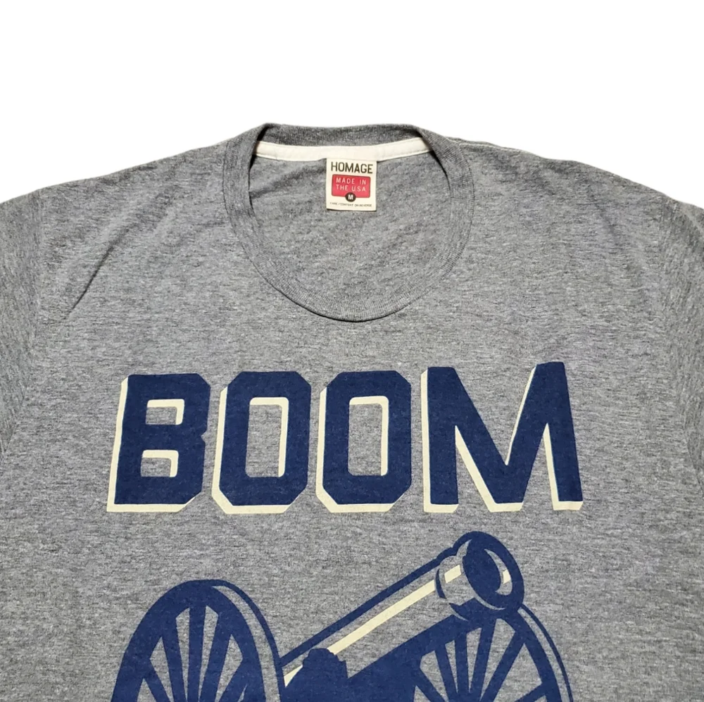 Old School Homage Columbus Blue Jackets Cannon Boom tee - Picture 3 of 5